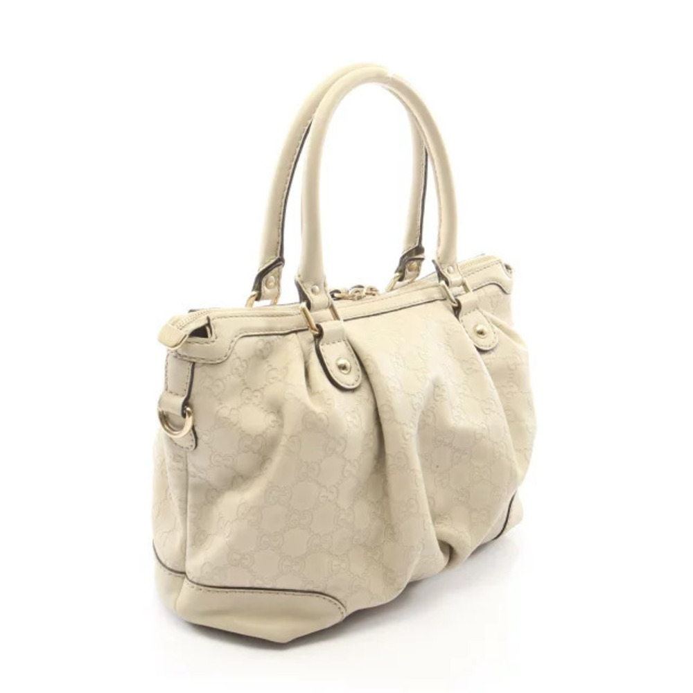 Gucci Sukey Leather White Handbag Ivory White